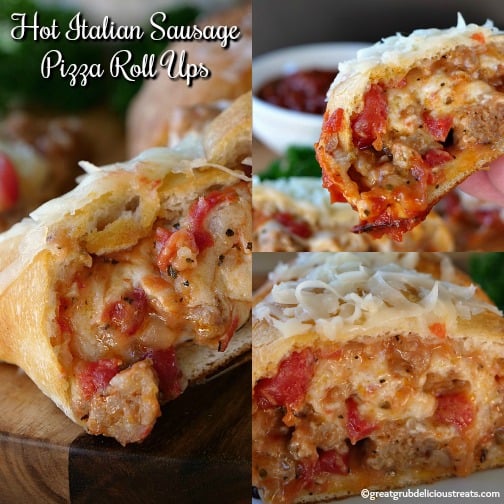 Hot Italian Sausage Pizza Roll Ups Hot Italian Sausage Pizza Roll Ups