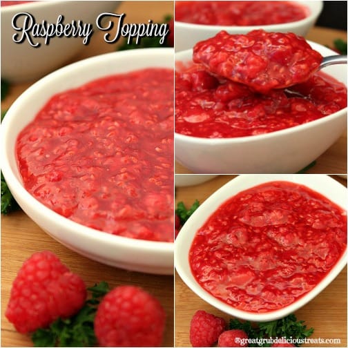 Raspberry Topping is a delicious fruit topping perfect for pancakes and waffles. Raspberry Topping