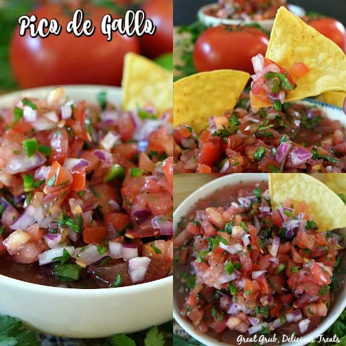 Pico de Gallo is an easy chunky salsa recipe made with the freshest ingredients.