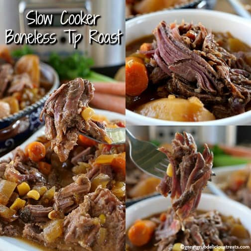 Slow Cooker Boneless Tip Roast is perfect for busy weeknights when it's too hot to cook. Slow Cooker Boneless Tip Roast