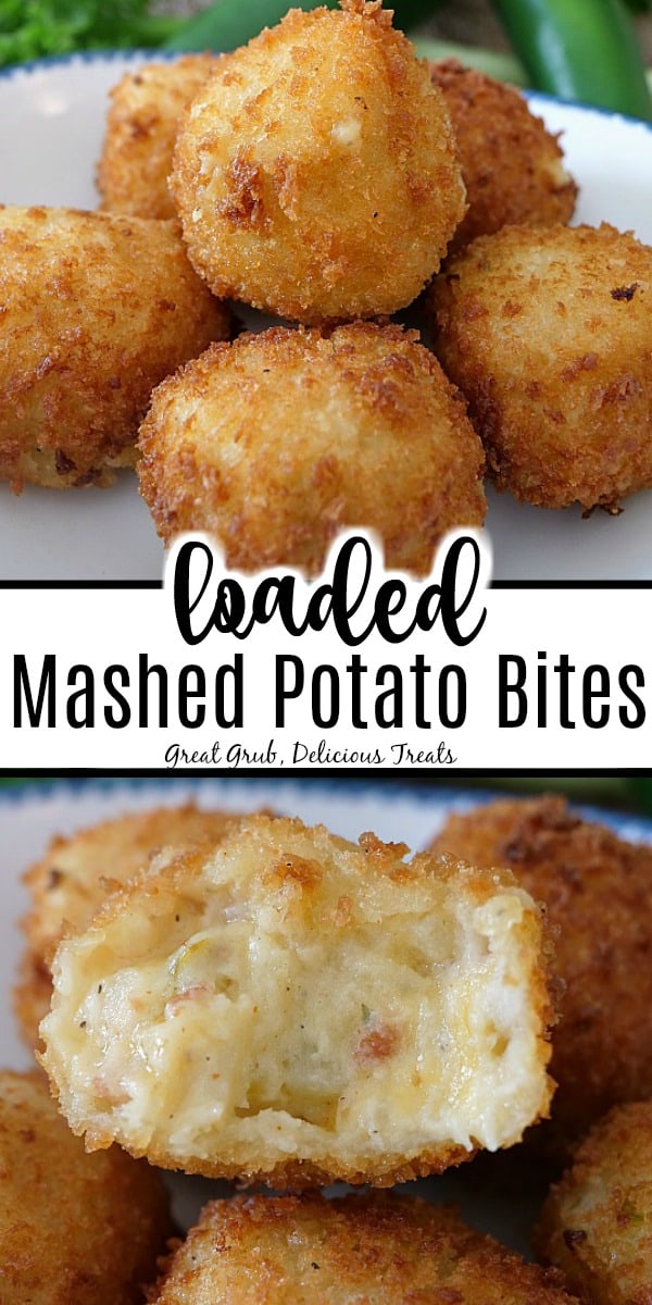 Loaded Mashed Potato Bites are a delicious snack and are great dipped in ranch dressing or any other of your favorite dipping sauces.