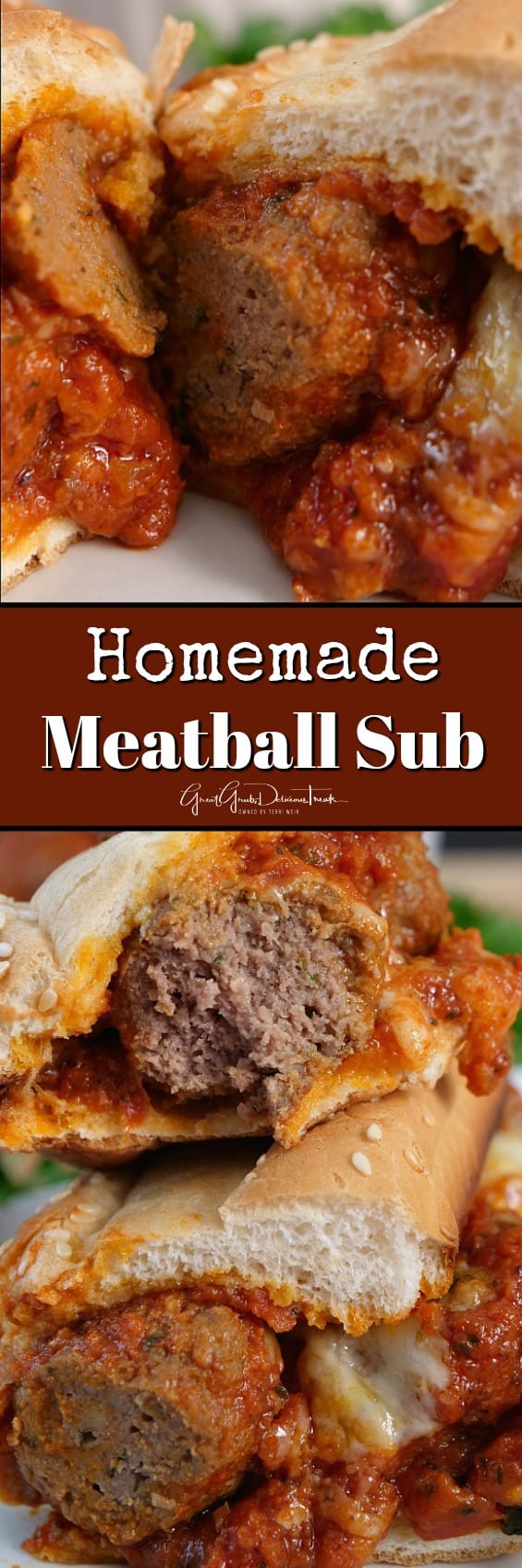 These Homemade Meatball Subs are mouthwatering with the tender, savory, Italian meatballs, sauce and cheese all stuffed into a roll then toasted to perfection. Homemade Meatball Sub