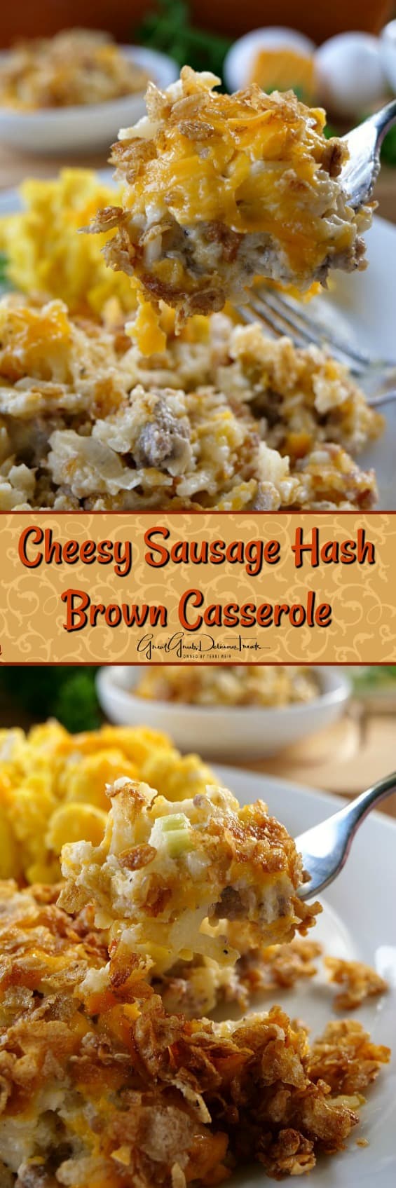 Cheesy Sausage Hash Brown Casserole is an easy and delicious hash brown casserole recipe loaded with cheese and sausage too. Cheesy Sausage Hash Brown Casserole