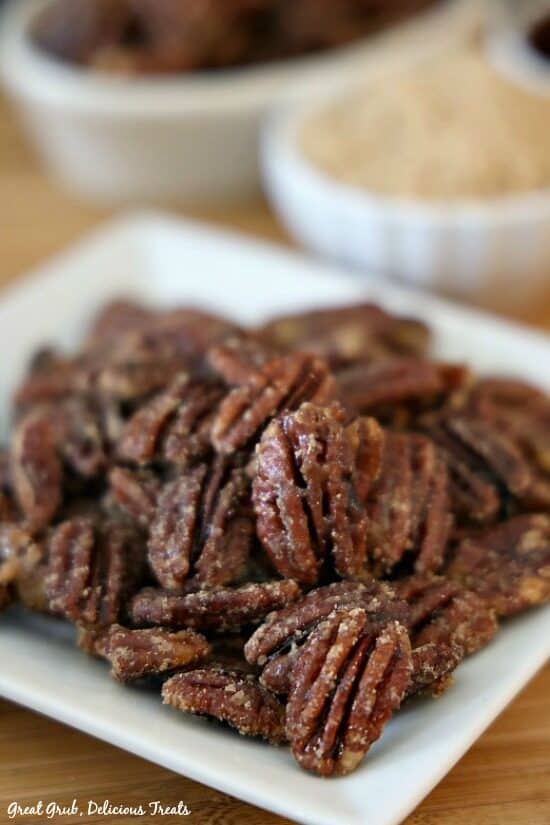 Homemade maple candied pecans is the perfect sweet snack that you can make in under 20 minutes.