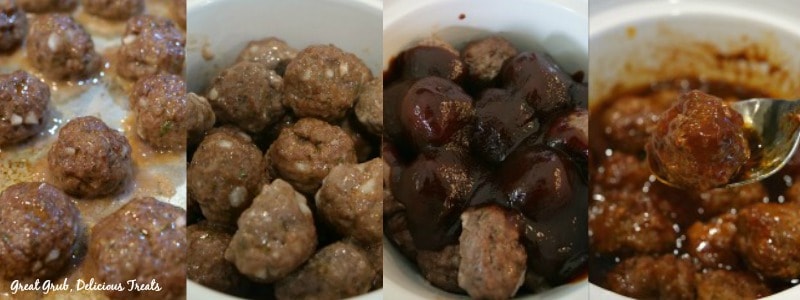 Crock Pot Barbecue Meatballs - In Process shots Crock Pot Barbecue Meatballs - In Process shots