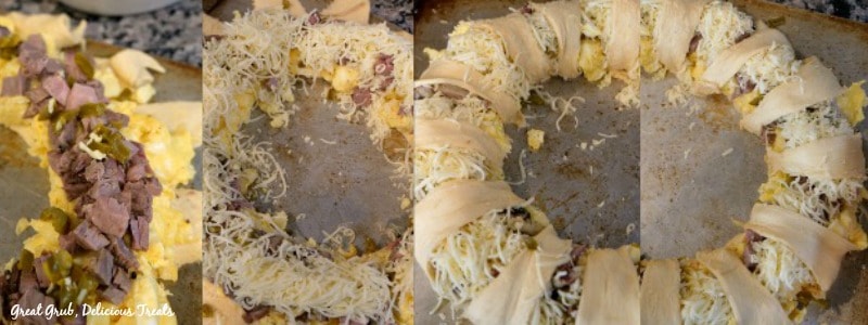 Rib Eye Breakfast Pastry Ring - In process shots Rib Eye Breakfast Pastry Ring - In process shots