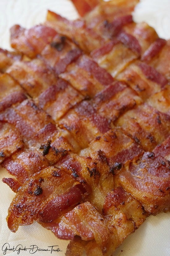 Bacon Breakfast Roll Ups The bacon wrap after it's been cooked.