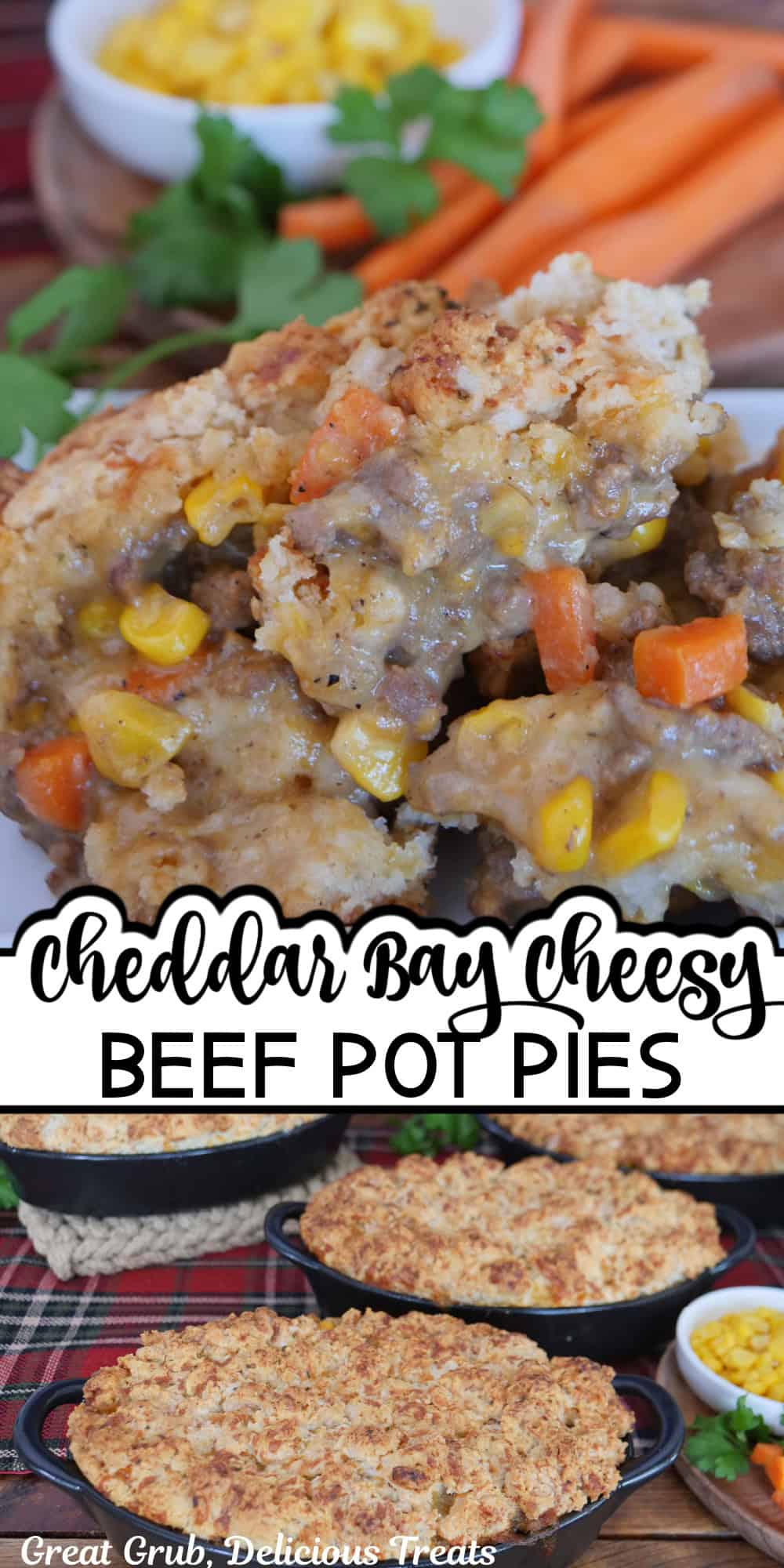 A two panel photo collage with the title overlay in the middle.