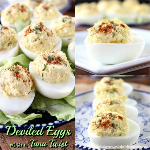 Deviled Eggs with a Tuna Twist Deviled Eggs with a Tuna Twist