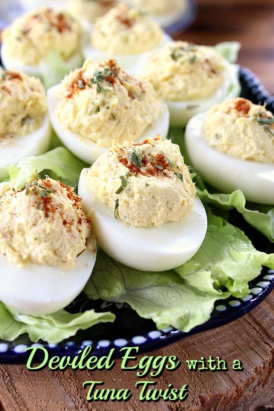 Deviled Eggs with a Tuna Twist Deviled Eggs with a Tuna Twist