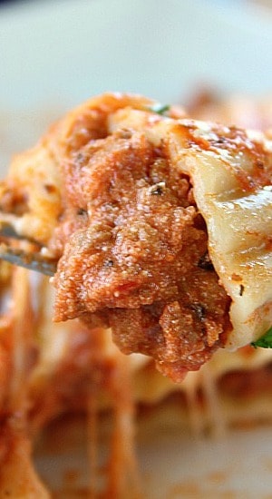 Lasagna Stuffed Manicotti