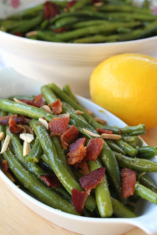 Lemon Nutty Bacon Green Beans