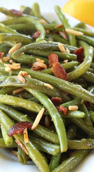 Lemon Nutty Bacon Green Beans