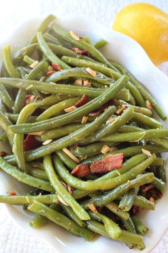 Lemon Nutty Bacon Green Beans
