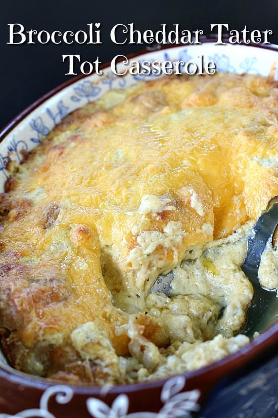 Broccoli Cheddar Tater Tot Casserole