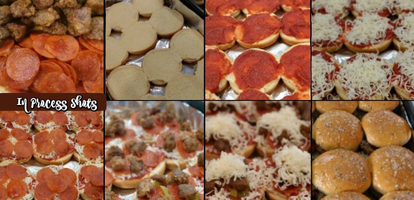 Pepperoni Sausage Pizza Sliders - In Process Shots Pepperoni Sausage Pizza Sliders - In Process Shots