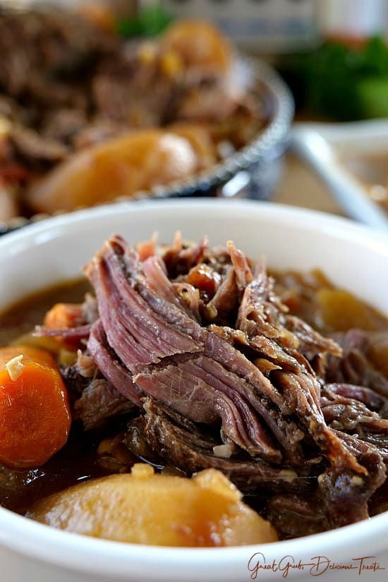 Slow Cooker Boneless Tip Roast is super tender with amazing flavor and loaded with potatoes and veggies. Slow Cooker Boneless Tip Roast