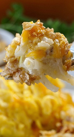 Cheesy Sausage Hash Brown Casserole is loaded with cheese, sausage, frozen hash browns and deliciously seasoned. Cheesy Sausage Hash Brown Casserole