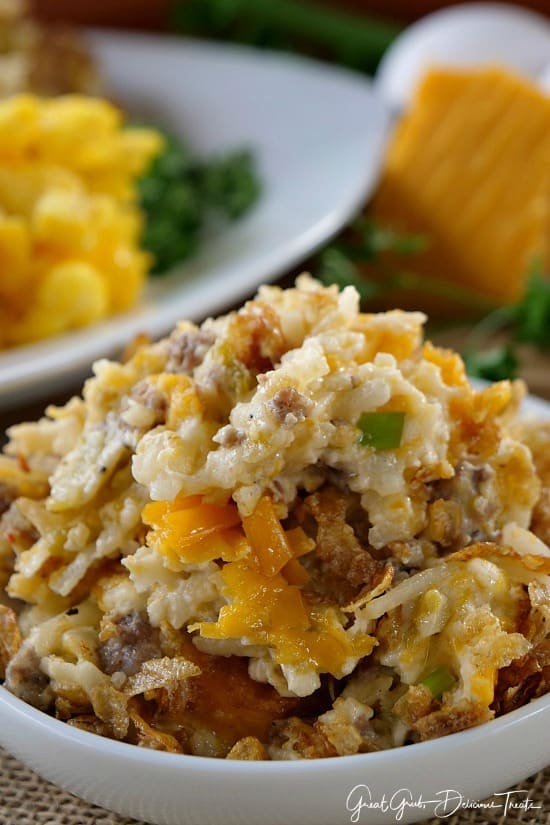 Cheesy Sausage Hash Brown Casserole is the ultimate hash brown casserole recipe. Cheesy Sausage Hash Brown Casserole