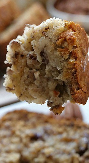 Easy Banana Pecan Bread is an easy banana bread recipe packed full of banana flavor, loads of pecans and is a super moist banana bread recipe. Easy Banana Pecan Bread