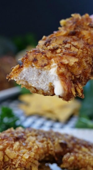 Extra Crispy Jalapeño Lime Chicken Strips are a delicious chicken strip recipe perfect for a quick and easy weeknight meal. Extra Crispy Jalapeño Lime Chicken Strips