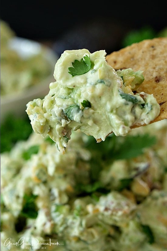 Avocado Bacon Cream Cheese Dip is the perfect game day appetizer recipe. Loaded with avocados, bacon, cheese and lots more delicious ingredients. #easyappetizerrecipes #partyfoodrecipes #easyrecipesideas #deliciousness #greatgrubdelicioustreats Avocado Bacon Cream Cheese Dip is the perfect game day appetizer recipe. Loaded with avocados, bacon, cheese and lots more delicious ingredients.