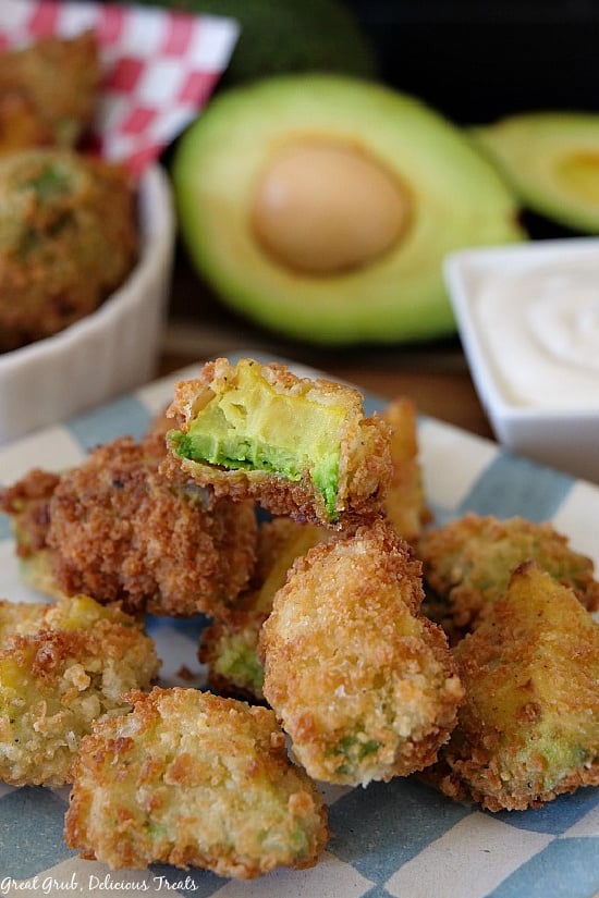 Crispy Fried Avocado Bites are creamy on the inside with a crispy, crunchy outside and make a delicious bite-sized appetizer. Crispy Fried Avocado Bites